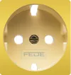 FEDE   Обрамление розетки 2к+з, цвет real gold, беж (используется ТОЛЬКО с мех. FD16523)