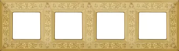 Рамка Fede Granada на 4 поста, универсальная, bright gold