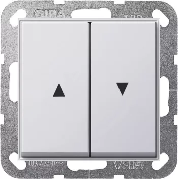 Выключатель жалюзи кнопочный Gira TX_44, на клеммах, ip44, белый