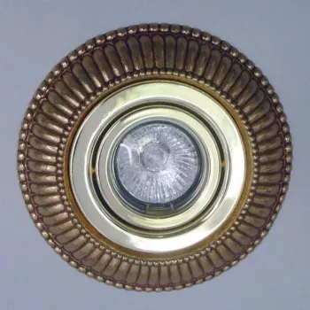 Riperlamp светильник встраиваемый Lena поворотный, D14,5см H2см/общ8см, 1х50W GZ10, арматура в отделке AY