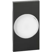 Лампа аварийного освещения съёмная, с накладкой на 2 модуля, цвет чёрный