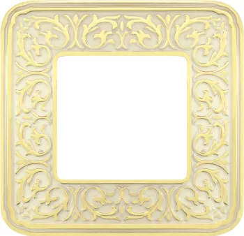 Рамка Fede Emporio на 1 пост, gold white patina