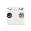 Abb NIE Розетка TV-R-SAT оконечная с накладкой, серия Zenit, цвет альпийский белый