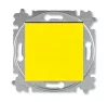 ABB Levit жёлтый / дымчатый чёрный Выключатель кнопочный 1-но клавишный, 1но