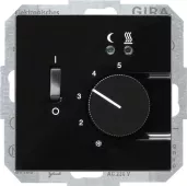 Терморегулятор для тёплого пола Gira S-Color, черный