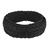 Werkel Retro черный кабель витой 2х2,5 бухта 50 м