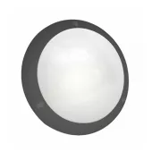 Sarlam светильник накладной Chartres антивандальный диам. 309 мм, IP 55, IK 10, прижимное кольцо и рассеиватель из поликарбоната, латунные вставки, черный, G24q2 18W ЭПРА