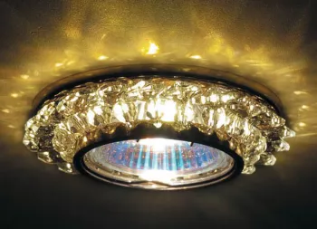 Donolux Светильник встраиваемый декор. золото crystal, D 90 H 55 мм, галог. лампа MR16 GU5,3.max 50W