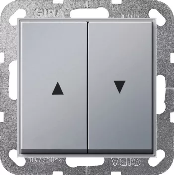 Выключатель жалюзи кнопочный Gira TX_44, на клеммах, ip44, алюминий