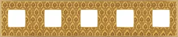 Рамка Fede Belle Epoque Tapestry на 5 постов, универсальная, decorgold - bright gold
