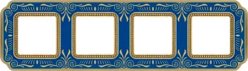 Рамка Fede Firenze на 4 поста, универсальная, blue sapphire