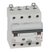 Автоматический выключатель дифференциального тока (АВДТ) Legrand DX3, 25A, 300mA, тип AC, кривая отключения C, 4 полюса, 6kA, электро-механического типа, ширина 4 модуля DIN