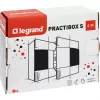 Пластиковый щиток на  4 модуля Legrand Practibox S для накладного монтажа, цвет двери дымчатый
