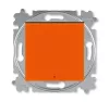 ABB Levit оранжевый / дымчатый чёрный Выключатель 1-но клавишный проходной с контрольной подсветкой