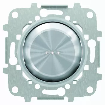 Кнопка звонка одноклавишная (1н.о.) ABB Skymoon с белой подсветкой, на клеммах, нержавеющая сталь