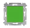 ABB Levit зелёный / дымчатый чёрный Выключатель кнопочный 1-но клавишный, 1но+1нз