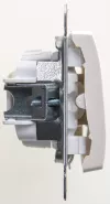 Выключатель одноклавишный Schneider Electric Glossa, на винтах, перламутр