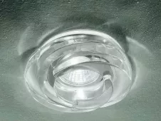 Itre встраиваемый потолоч свет-ник Spira, прозрач блестящее стекло, диам12,5см, 1х50W GX5,3, оцинков
