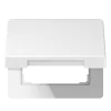 Крышка откидная для штепсельных розеток и изделий с платой 50×50 мм; белая SL590KLWW Jung