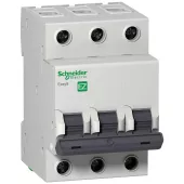 Автоматический выключатель Schneider Electric Easy9, 3 полюса, 6A, тип C, 4,5kA