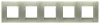 Abb NIE Рамка 5-постовая, 2-модульная, серия Zenit, цвет шампань