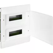 Пластиковый щиток на 24 модуля (2х12) Legrand Practibox S для встраиваемого монтажа в полые стены, цвет двери белый