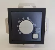 Терморегулятор для тёплого пола Schneider Electric AtlasDesign, карбон - комплект из термостата для теплого пола с датчиком от Legrand Etika антрацит + адаптер от AtlasDesign карбон